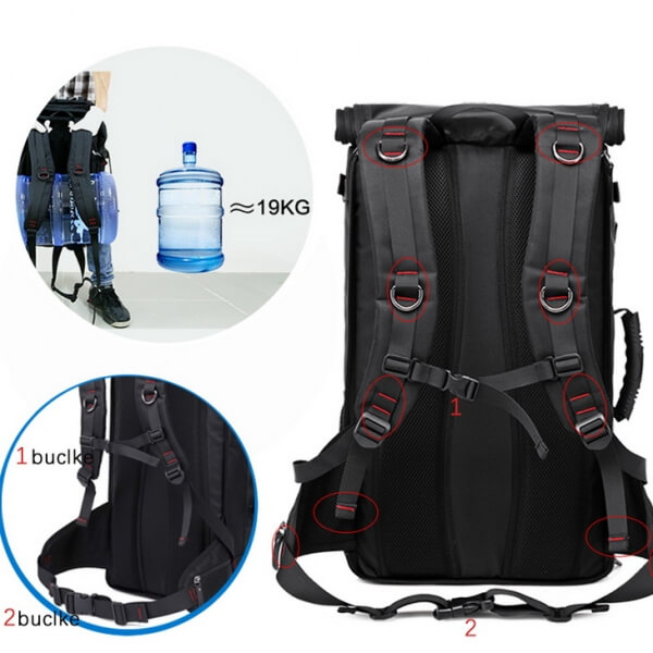 KAKA 50L/40L Multi-functional Waterproof Travel Backpack Men/Women - Image 9