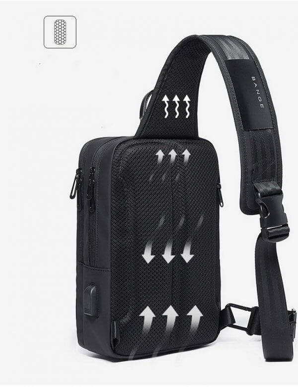 BANGE Chest Crossbody Shoulder Messenger Teenage Sling Bag - Image 3