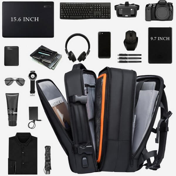 37-45L Expandable Business Anti-Theft Travel Backpack FAA Flight Approved - Image 4