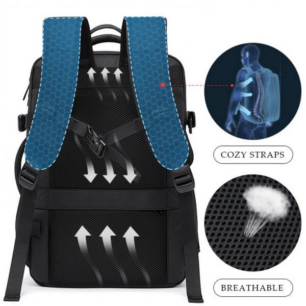 37-45L Expandable Business Anti-Theft Travel Backpack FAA Flight Approved - Image 7