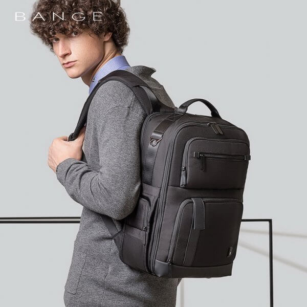 BANGE High Capacity Business Waterproof Travel Office Men's Backpack - Image 8