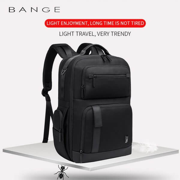 BANGE High Capacity Business Waterproof Travel Office Men's Backpack - Image 3