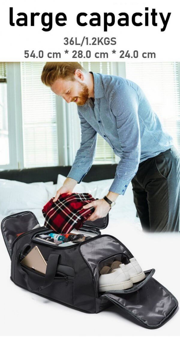 36L BANGE Multi-function Large Capacity Waterproof Travel Duffel Bag - Image 4