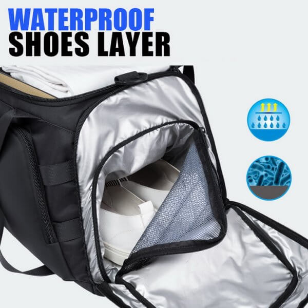 BANGE Multi-function Large Capacity Men Waterproof Travel Duffel Bag - Image 4