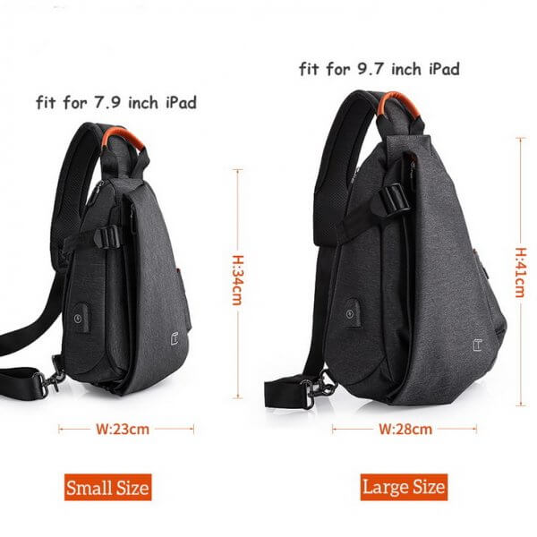 Men's Sport Short Trip Shoulder Crossbody Waterproof Chest Sling Bag - Image 5