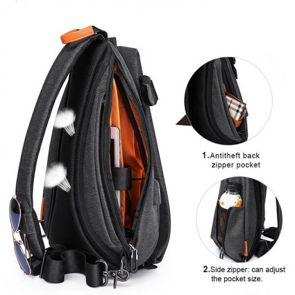 Men's Sport Short Trip Shoulder Crossbody Waterproof Chest Sling Bag - Image 6