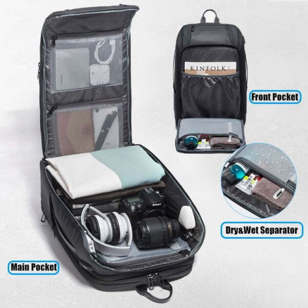 Expandable Laptop Multi-functional Business USB Computer Backpack - Image 4