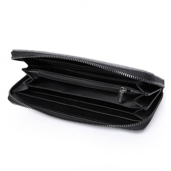 KAKA Men's Long Purse Clutch Money Clip Coins Pocket Phone Wallet - Image 7