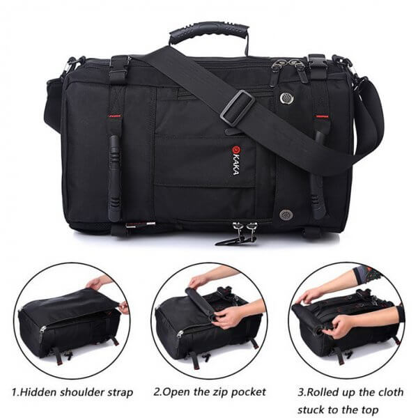 KAKA Travel Large Capacity Polyester 40L Waterproof Luggage Backpack - Image 6
