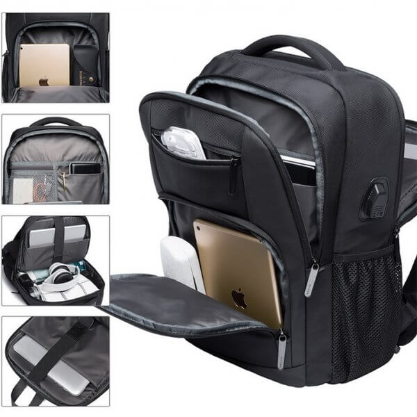 BANGE Business College 15.6" Laptop School Multi-functional Backpack - Image 5