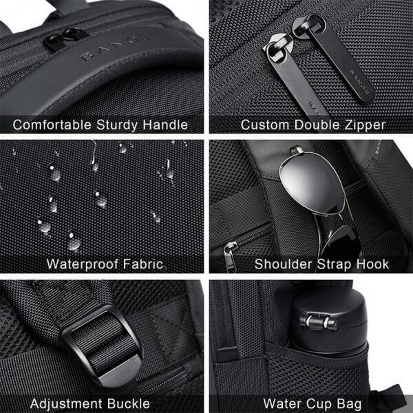 BANGE Business College 15.6" Laptop School Multi-functional Backpack - Image 7