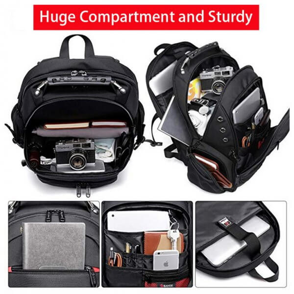 Male 45L Travel 15.6" Laptop USB Anti-theft Teens Schoolbag Backpack - Image 3