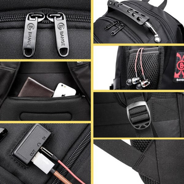 40L Laptop USB Charge Waterproof Outdoor Travel School Backpack - Image 6