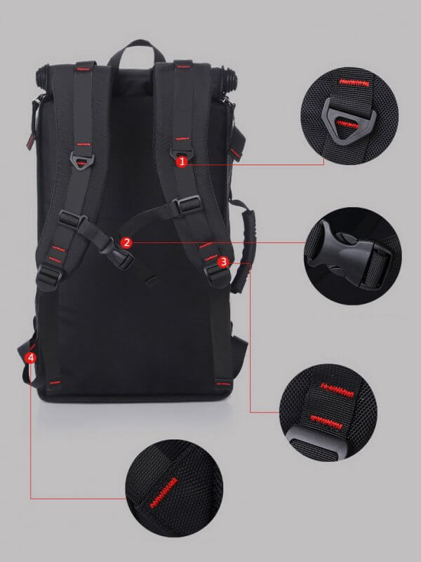 KAKA Travel Large Capacity Polyester 40L Waterproof Luggage Backpack - Image 9