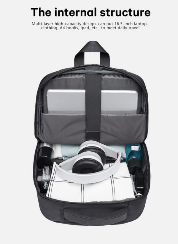 BANGE Business College 15.6" Laptop School Multi-functional Backpack - Image 6