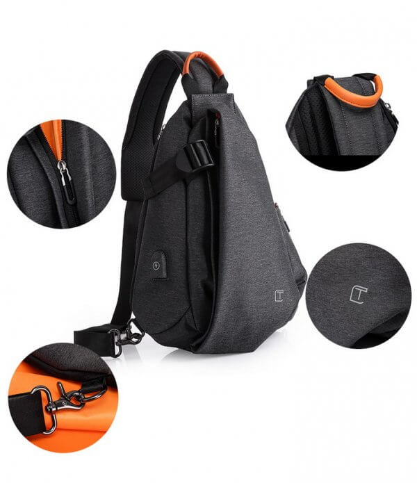 Men's Sport Short Trip Shoulder Crossbody Waterproof Chest Sling Bag - Image 8