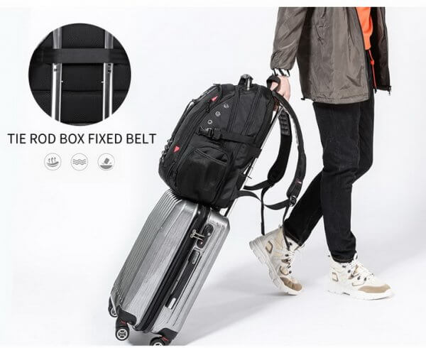 Male 45L Travel 15.6" Laptop USB Anti-theft Teens Schoolbag Backpack - Image 6