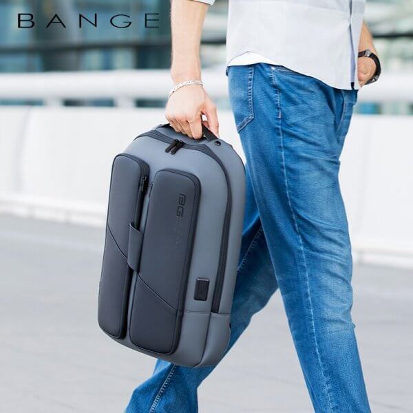 BANGE 2021 New Men Anti Theft Waterproof Laptop Backpack Daily Work Bag - Image 5