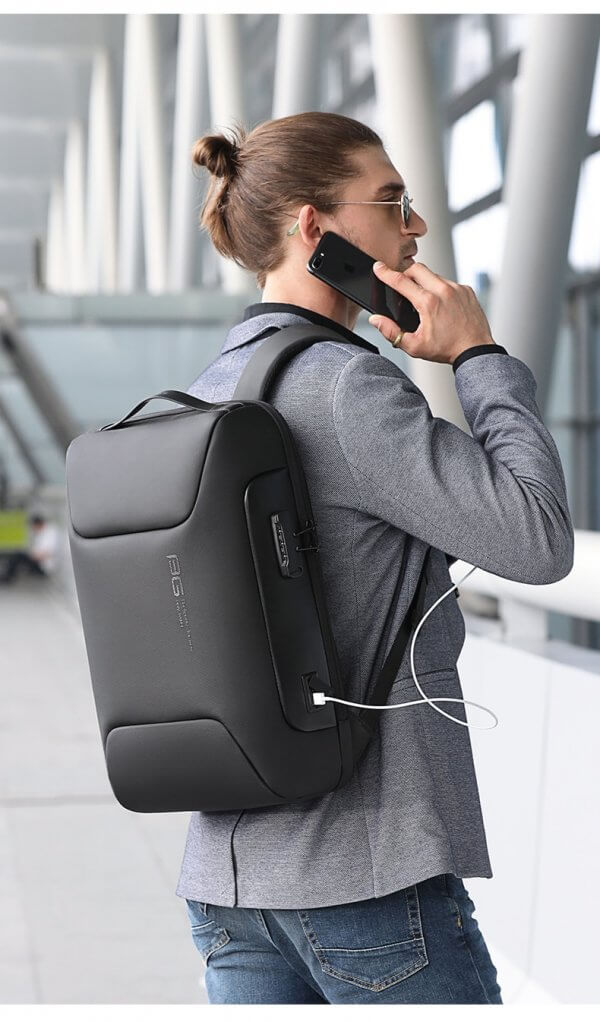 Men's Anti Theft Waterproof Laptop Backpack 15.6 Inch Daily Work Business Backpack
