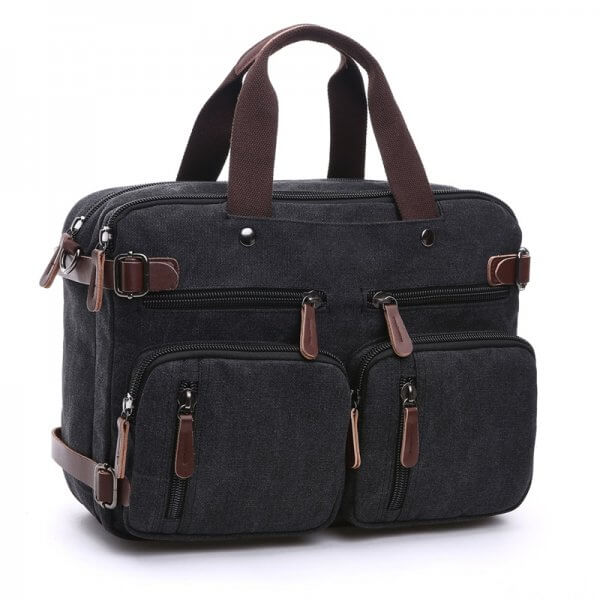 Men's Canvas vintage Casual Briefcase man Business Shoulder Messenger Bag Laptop Handbag male Messenger Crossbody Bags