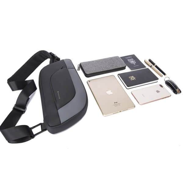 BANGE Waterproof Boys Sling Bag Shoulder Messenger Bags Anti-theft Multifunction Crossbody Bag Korean Style - Image 4