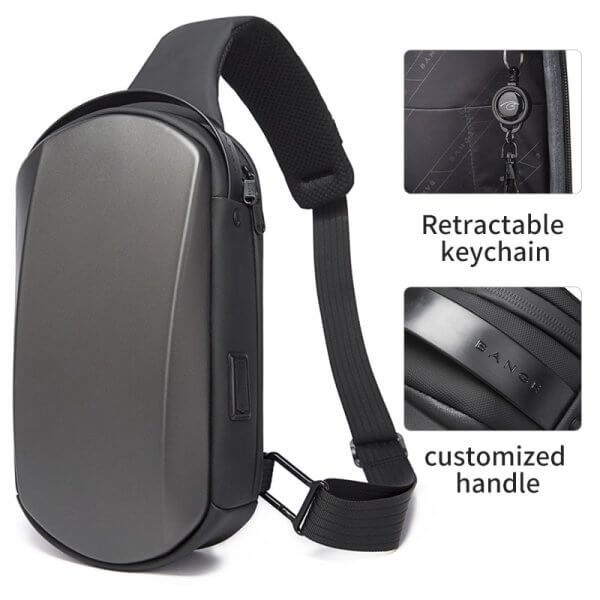 BANGE Anti-theft Multifunction Crossbody Bag Shoulder Messenger Bags Male Waterproof Short Trip Chest Bag Pack for Men - Image 2