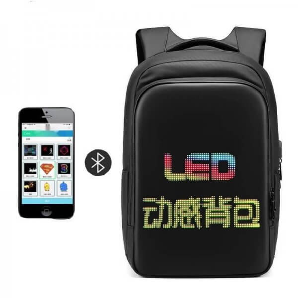 Smart LED Display Backpack Business Advertising Light Pixel LED Programmable Full-Color Screen Backpack