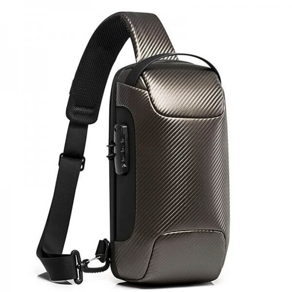 BANGE Waterproof Multifunction Crossbody Bag Shoulder Messenger Bags Male Short Trip Chest Bag Pack for Men