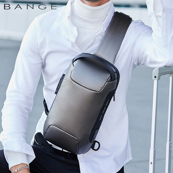 BANGE Waterproof Multifunction Crossbody Bag Shoulder Messenger Bags Male Short Trip Chest Bag Pack for Men - Image 5