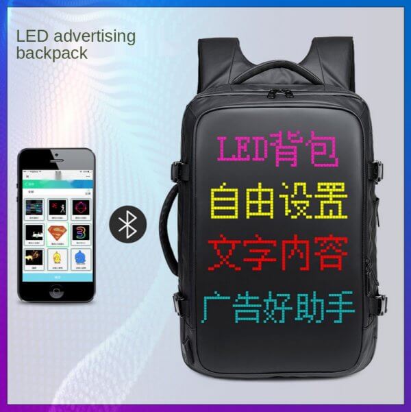 LED Programmable Screen Backpack LED Multimedia Screen Advertising Large Capacity Smart LED Display Backpack - Image 2