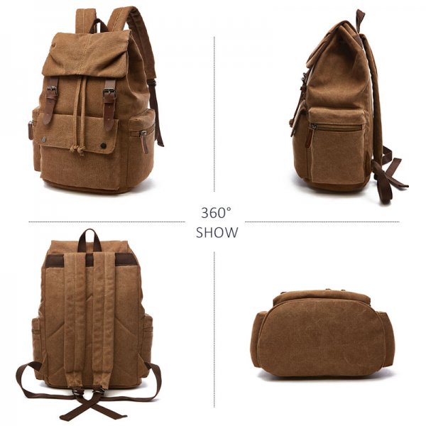 Canvas Laptop Backpack For Men Women School Mochila Anti-Theft Travel Backpacks School Backpack - Image 2