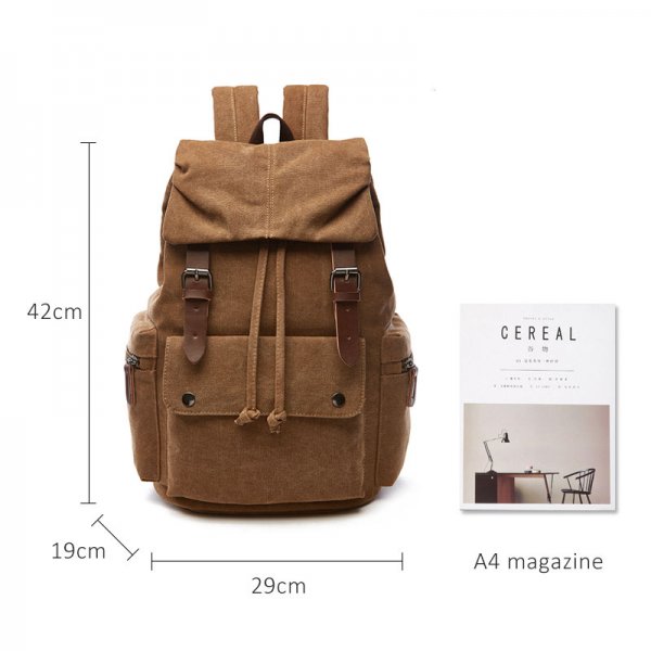 Canvas Laptop Backpack For Men Women School Mochila Anti-Theft Travel Backpacks School Backpack - Image 3