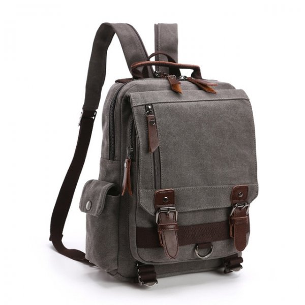 Small Canvas Backpack Men Travel Back Pack Multifunctional Shoulder Bag Women Laptop Rucksack School Bags Female Daypack