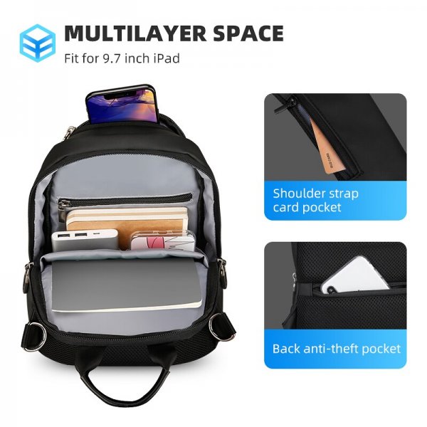 Mark Ryden Multifunction Crossbody Bag Waterproof USB Charging Sling Short Trip Messenger Shoulder Bag - Image 2