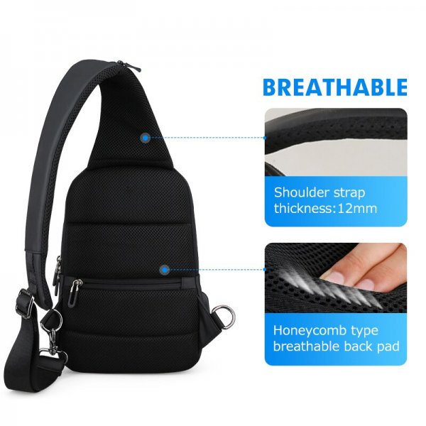 Mark Ryden Multifunction Crossbody Bag Waterproof USB Charging Sling Short Trip Messenger Shoulder Bag - Image 4