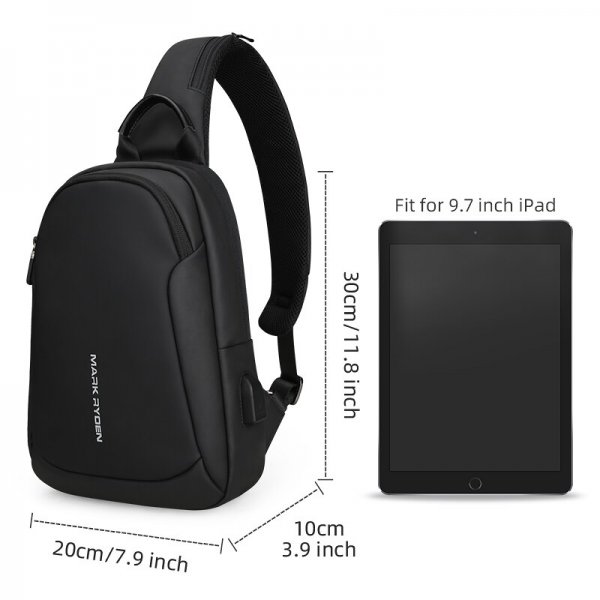 Mark Ryden Multifunction Crossbody Bag Waterproof USB Charging Sling Short Trip Messenger Shoulder Bag - Image 5