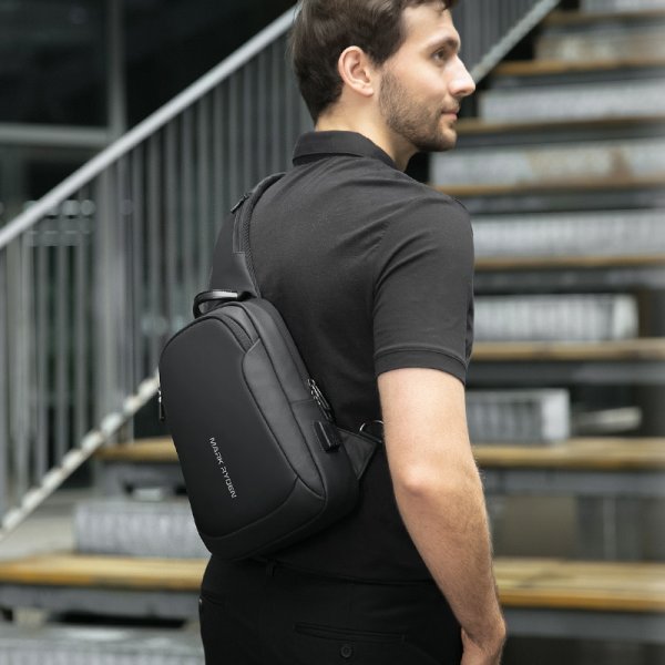 Mark Ryden Multifunction Crossbody Bag Waterproof USB Charging Sling Short Trip Messenger Shoulder Bag