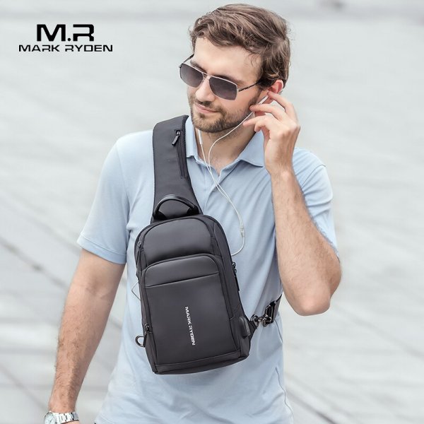 Mark Ryden Anti-thief Sling Bag Waterproof Crossbody Bag Fit 9.7 inch Ipad Fashion Shoulder Bag - Image 2