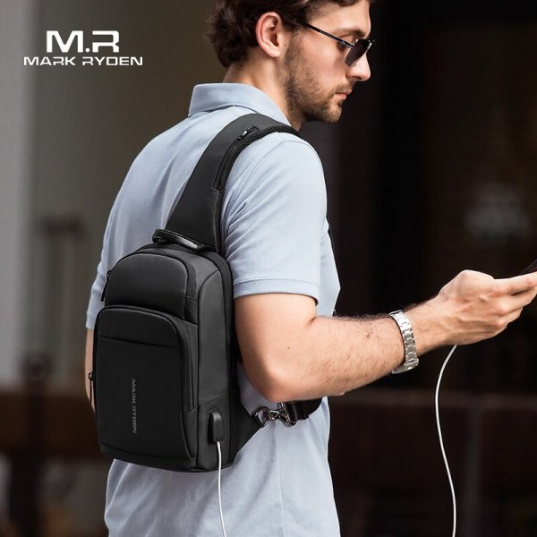 Mark Ryden Anti-thief Sling Bag Waterproof Crossbody Bag Fit 9.7 inch Ipad Fashion Shoulder Bag