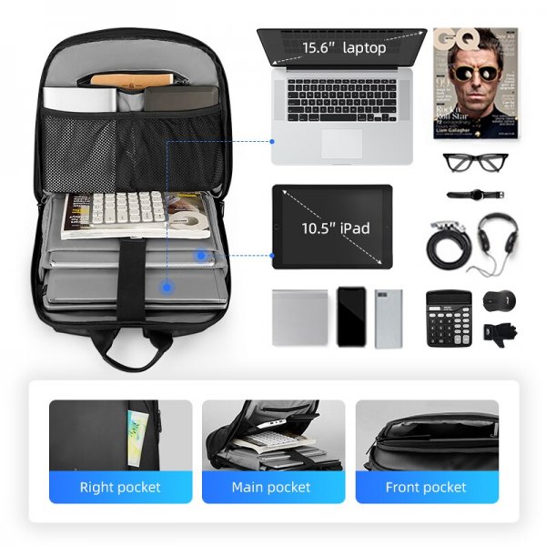 Mark Ryden Slim Laptop Backpack Thin Backpack 15.6 inch Daily Work Backpack Business Bag Unisex Ultralight Backpack - Image 5