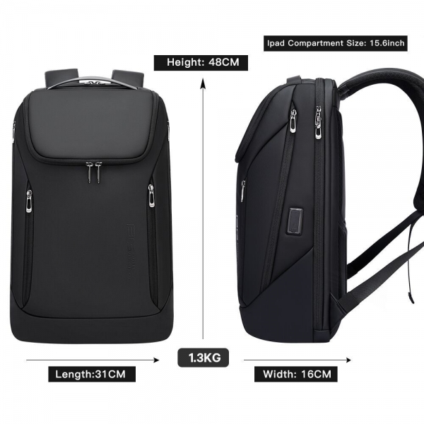 BANGE Anti-theft Waterproof Laptop Backpack 15.6 Inch Daily Work Business Backpack School Mochila - Image 3