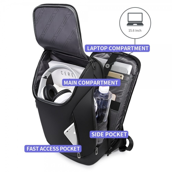 BANGE Anti-theft Waterproof Laptop Backpack 15.6 Inch Daily Work Business Backpack School Mochila - Image 4