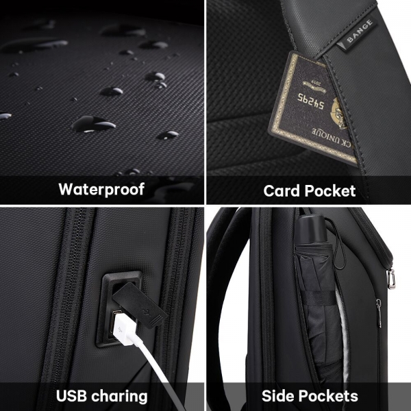 BANGE Anti-theft Waterproof Laptop Backpack 15.6 Inch Daily Work Business Backpack School Mochila - Image 6
