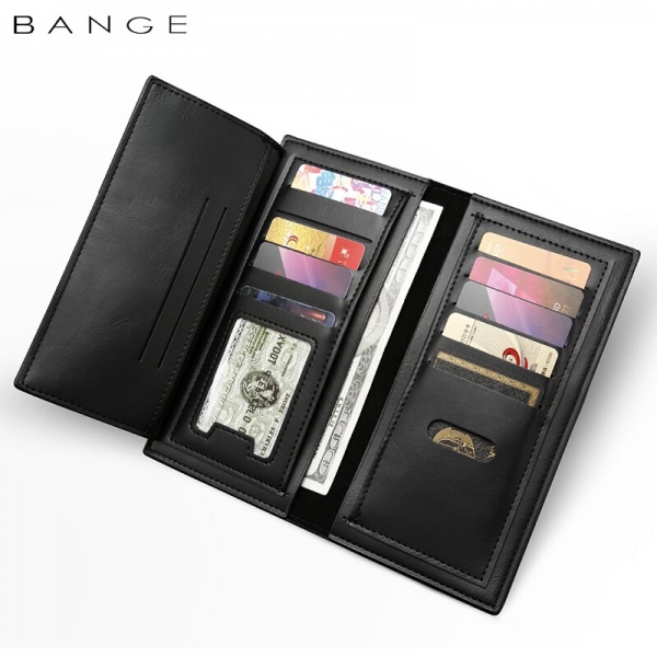BANGE Long Wallets for Men Purse Clutch Bag Money Clip Coins Pocket Casual Holders Wallet Phone Bag - Image 4