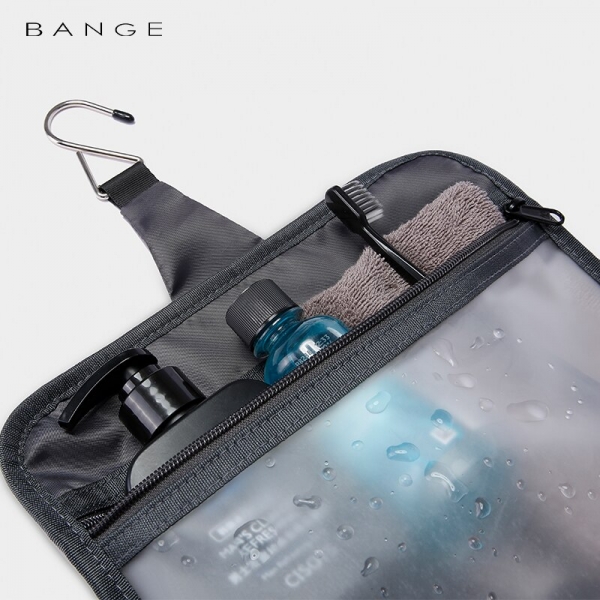 BANGE Women Travel Make Up Bag Collapsible Toiletry Cosmetic Storage Bag Portable Oxford Cloth Wash Pouch - Image 4