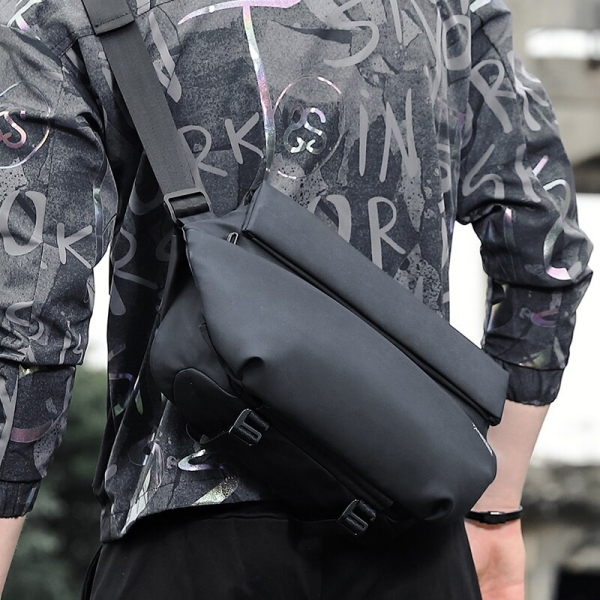 Tangcool Fashion Mens Chest Bag Crossbody Bag Travel Bike Multifunction Anti-theft Waterproof With USB Port - Image 4
