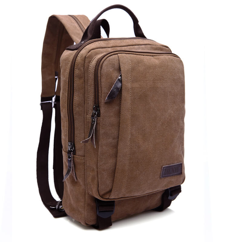 2 in 1 Shoulder & Sling Bag Backpack Fashion Canvas Laptop Backpack