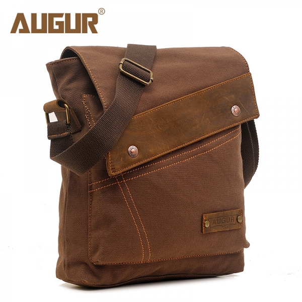 AUGUR Men's Messenger Bag Casual Canvas Shoulder Bag Crossbody Bag Shortrip Travel Bag - Image 2
