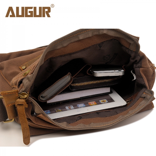 AUGUR Men's Messenger Bag Casual Canvas Shoulder Bag Crossbody Bag Shortrip Travel Bag - Image 5