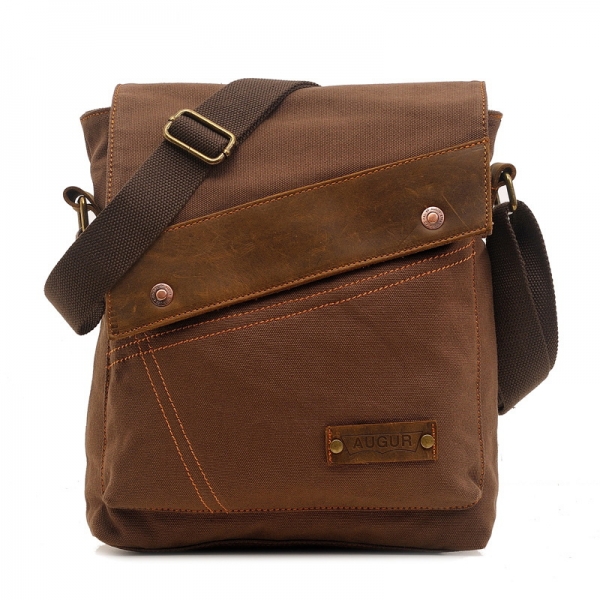AUGUR Men's Messenger Bag Casual Canvas Shoulder Bag Crossbody Bag Shortrip Travel Bag